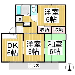 パークタウン北長野 A棟【101号室】の間取り
