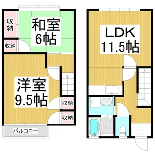 長野県長野市栗田【テラスハウス】の間取り