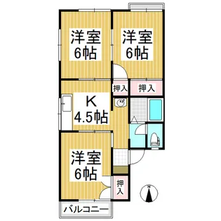 パークシティ高山【102号室】の間取り