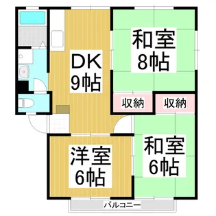 グレイシー箱清水A【102号室】の間取り