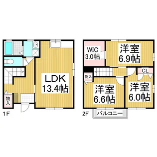 アルファ稲田【102号室】の間取り