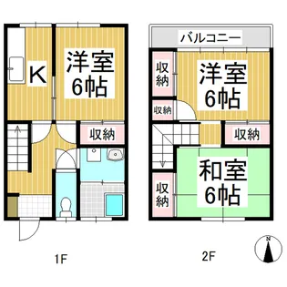 ハイツ岩村【08号室】の間取り