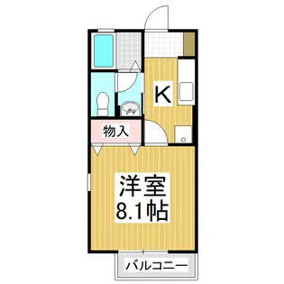 アドバンスエイト【105号室】の間取り