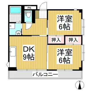コーポラス豊【201号室】の間取り
