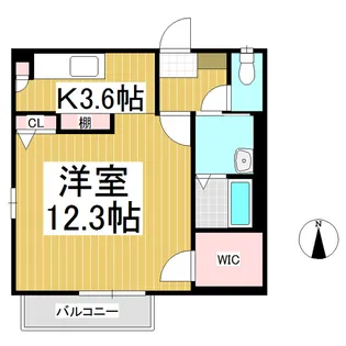 パルレ平林 R【2階】の間取り