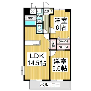 メゾン・ド・ポプラ【6階】の間取り