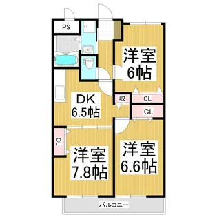メゾン・ド・ポプラ【304号室】の間取り