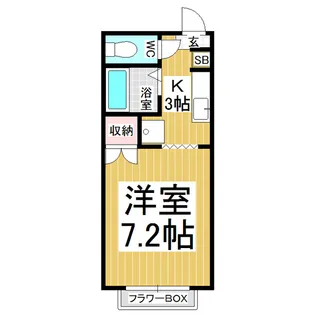ドムス三輪 西館【105号室】の間取り