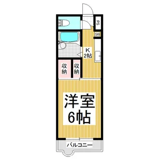 ドムスミワ 東館【203号室】の間取り