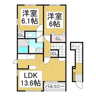 ミニョン アンジュ【2階】の間取り