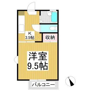 フレグランス七瀬Ⅱ【203号室】の間取り