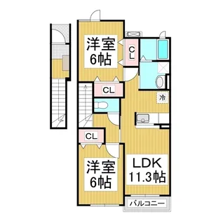 ルクソール【203号室】の間取り