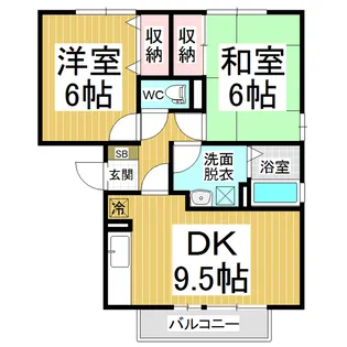 ドストーレスみわ A棟【1階】の間取り