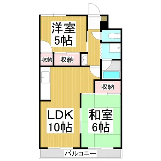 サンライズいなば【202号室】の間取り