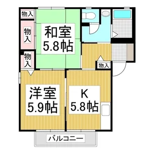ディアス向日葵 B棟【101号室】の間取り