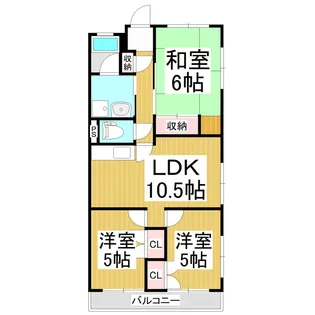 岡田ハイム【401号室】の間取り