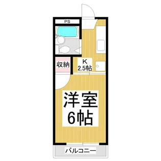 アイリス若里【207号室】の間取り