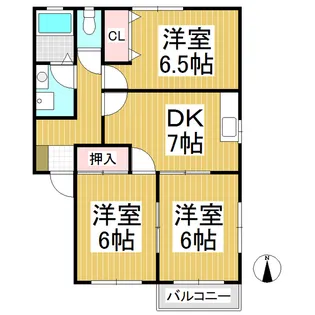 カーサパトリア B棟【101号室】の間取り