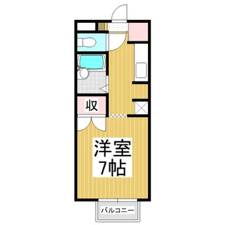 エナジーパル啓寿【1-B号室】の間取り