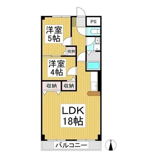 グランドリバティ篠ノ井【206号室】の間取り