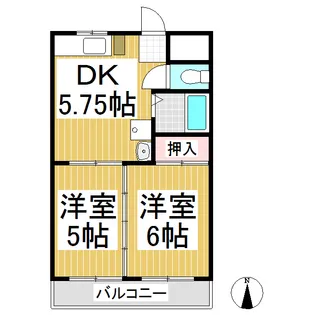 富士コーポ【105号室】の間取り