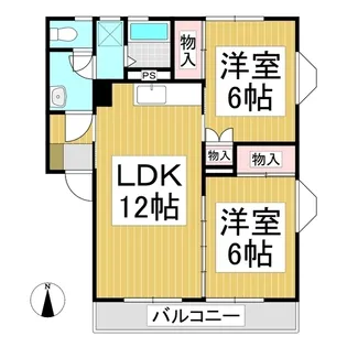 タカノハイツ 2【2-D号室】の間取り