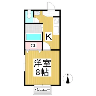 柳西アパート【203号室】の間取り
