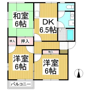グリーンタウン川中島 N棟【201号室】の間取り