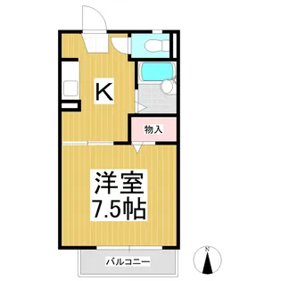 ウェルネス稲里 B棟【201号室】の間取り