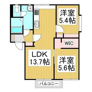 ベルメゾン稲里 C棟【2階】の間取り