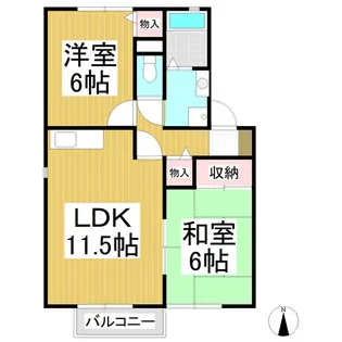 エルプラド21 C棟【102号室】の間取り