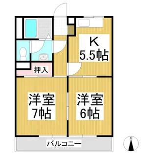 ニューチェリー【202号室】の間取り