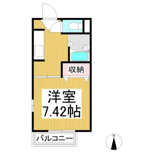 パルテノン幸【105号室】の間取り