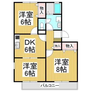 メゾン・ド・タハラ D棟【202号室】の間取り