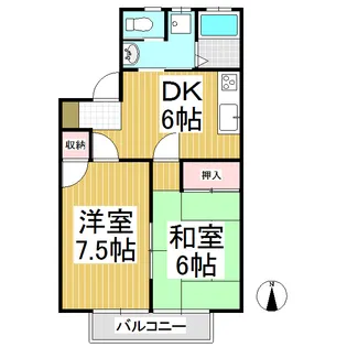 ラ・プランタ原【2階】の間取り
