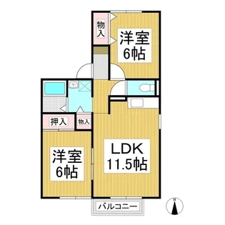 エルプラド21 A棟【1階】の間取り