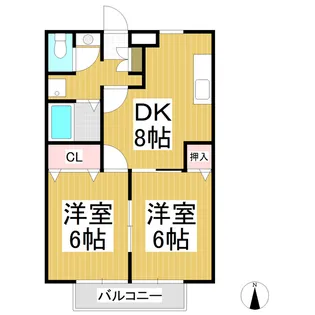 クレストヴィレッジ【101号室】の間取り