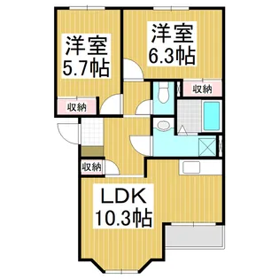 サスマル・パインツリー【1階】の間取り