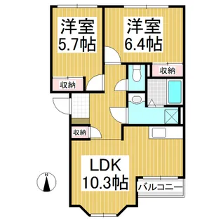 サスマル・パインツリー【2階】の間取り
