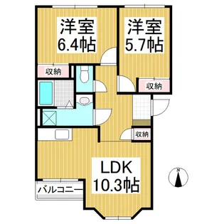 サスマル・パインツリー【2階】の間取り