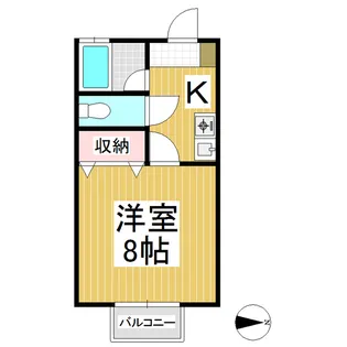 パインブリッジ【102号室】の間取り