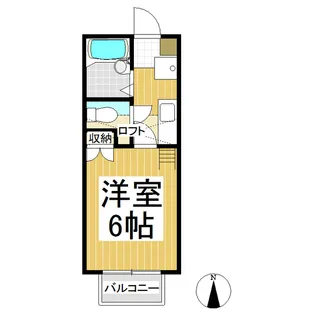 ホワイトハイツ【206号室】の間取り