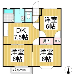 アネックス寺澤【205号室】の間取り