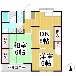 ハイツKOIKE【201号室】の間取り