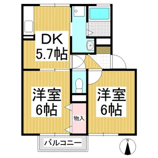 サンフル松代【102号室】の間取り