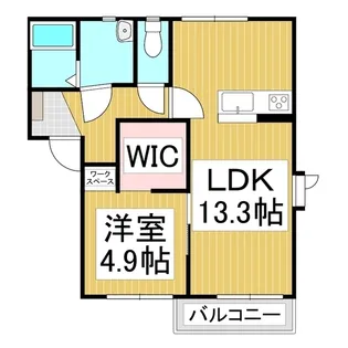 クレセント Ⅳ【2階】の間取り