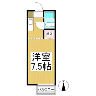 メゾン中村【202号室】の間取り