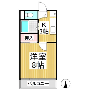 コーポ昭和【203号室】の間取り