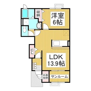 ブリッサ宮 A棟【1階】の間取り