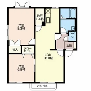 ベルメゾン裾花 MW棟【1階】の間取り